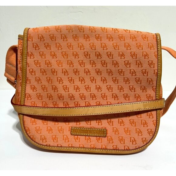 Dooney & Bourke Cabriolet Monogram Orange Canvas Crossbody - Picture 14 of 14